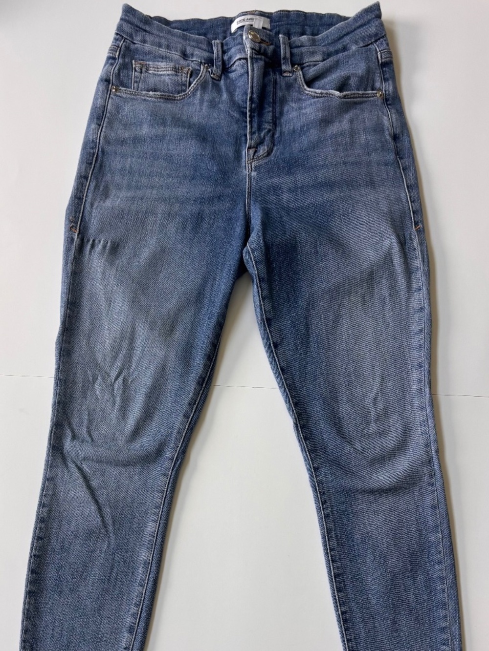 Good American Skinny Stretch Jeans Size 6/28 Light Wash